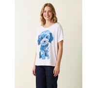 Blue Vanilla Patchwork Denim Dog Top - One Size - White