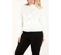 Blue Vanilla Women's Ivory Pearl Button Embellished Front Cardigan | Size: Medium Blue Vanilla Ivory M