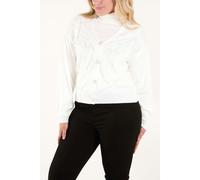 Blue Vanilla Pearl Button Embellished Front Cardigan - S - Ivory