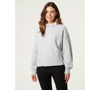 Blue Vanilla Peter Pan Embellished Jumper - S-M - Grey