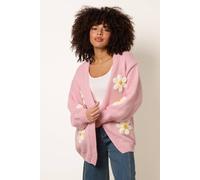 Blue Vanilla Women's Pink Daisy Cardigan | Size: Medium/Large Blue Vanilla Pink M/L