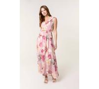Blue Vanilla Pink Double V Pleated Occasion Dress Pink M/L