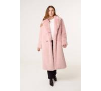 Blue Vanilla Pink Long Fluffy Coat Pink M