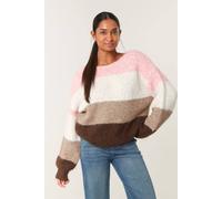 Blue Vanilla Multi Stripe Knit Jumper - M-L - Pink
