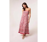 Blue Vanilla Pink Shirred Bust Bandeau Dress Pink S/M
