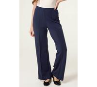 Blue Vanilla Pintuck Jersey Trousers - S - Navy