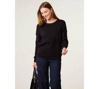 Black Plain Crew Neck Jumper Blue Vanilla Black M/L