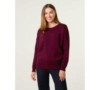 Wine Plain Crew Neck Jumper Blue Vanilla Wine M/L