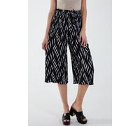 Blue Vanilla Pleated Abstract Wide Leg Trousers In Black Black