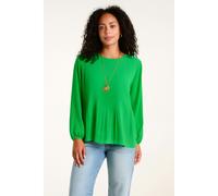 Blue Vanilla Pleated Chiffon Top - One Size - Green