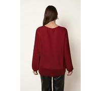 Blue Vanilla Pleated Top - One Size - Wine