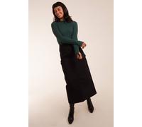 Blue Vanilla Pocket Midi Skirt In Black Black
