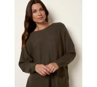 Blue Vanilla Pocket Slash Neck Jumper - One Size - Khaki