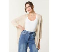 Blue Vanilla Women's Beige Pointelle Knit Cardigan | Size: S/M Blue Vanilla Beige S/M
