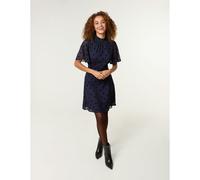 Blue Vanilla Navy Polka Dot Tie Back Dress Navy L