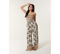 Blue Vanilla Women's Stone Print Strapless Bandeau Shirred Jumpsuit | Size: S/M Blue Vanilla Stone S/M