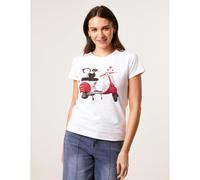 Blue Vanilla Printed Cat T-Shirt - L - White