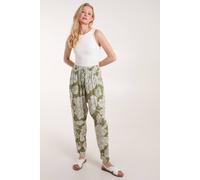 Blue Vanilla Printed Trousers In Green Green S