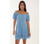 Blue Vanilla Women's Puff Ball Mini Dress in Blue | Size: 10 Blue Vanilla Blue 10