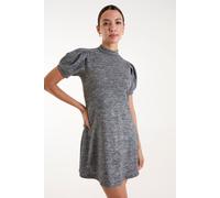 Blue Vanilla Women's Puff Sleeve Smock Dress in Charcoal | Size: Small Blue Vanilla Charcoal S
