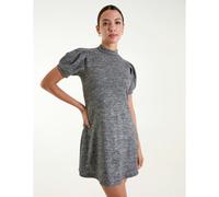 Blue Vanilla Puff Sleeve Smock Dress - XL - Dark Grey