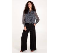 Blue Vanilla Pussy Bow Blouse In Navy Navy