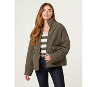 Blue Vanilla Women's Khaki Quilted Jacket | Size: Small Blue Vanilla Khaki S