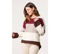 Blue Vanilla Red Colourful Stripped V Neck Jumper Red