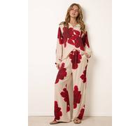 Blue Vanilla Floral Print Co-Ord Set - S-M - Red