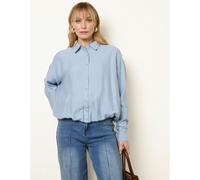 Blue Vanilla Relaxed Button-Up Shirt - M-L - Blue