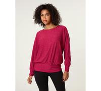 Blue Vanilla Rhinestone Batwing Top - L-XL - Wine