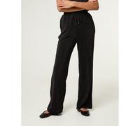 Blue Vanilla Rhinestone Detailed Trousers - L-XL - Black