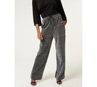 Blue Vanilla Silver Rhinestone Detailed Trousers Silver S/M