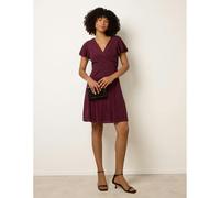 Blue Vanilla Rhinestone Diamante Wrap Dress - XL - Wine