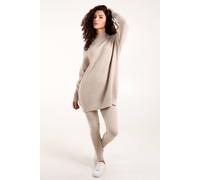 Blue Vanilla Ribbed Jumper + Knit Legging Set In Stone Stone