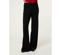 Blue Vanilla Ribbed Wide Leg Trousers - UK 14-16 - Black