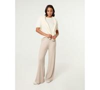 Blue Vanilla Ribbed Wide Leg Trousers - UK 18-20 - Beige