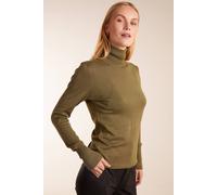 Blue Vanilla Roll Neck Jumper In Khaki Khaki