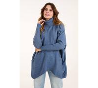 Blue Vanilla Roll Neck Pocket Jumper - One Size - Light Blue