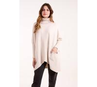 Blue Vanilla Women's Roll Neck Pocket Jumper in Stone Blue Vanilla Stone One Size