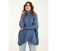Blue Vanilla Roll Neck Pocket Jumper - One Size - Light Blue