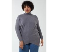 Blue Vanilla Roll Neck Turtle Neck Jumper In Grey Grey 22-24