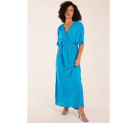 Blue Vanilla Rope Detail Batwing Midi Dress In Turquoise Turquoise