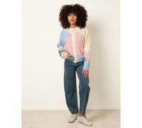 Blue Vanilla Round Neck Button Flower Cardigan - S-M - Multicoloured