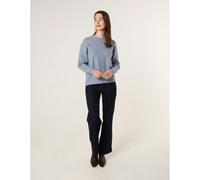 Blue Vanilla Women's Blue Round Neck Jumper | Size: Large/XL Blue Vanilla Blue L/XL
