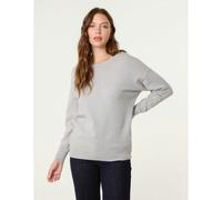 Blue Vanilla Women's Light Grey Round Neck Jumper | Size: 14-16 Blue Vanilla Light Grey 14-16