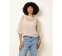 Blue Vanilla Women's Stone Round Neck Net Top | Size: S/M Blue Vanilla Stone S/M