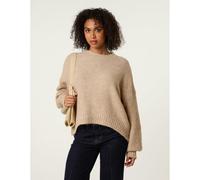Blue Vanilla Round Neck Sequin Detailed Jumper - One Size - Light Brown