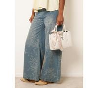 Blue Vanilla Women's Scarf Top Handle Bag in Cream Blue Vanilla Cream One Size