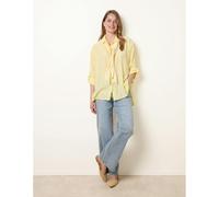Blue Vanilla Scarf Viscose Crinkle Shirt - One Size - Light Yellow